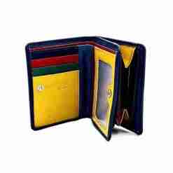 Portafoglio piccolo con zip esterna multicolor Valmoda Alassio
